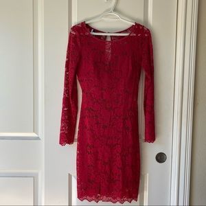 Bebe, overlay mesh dress